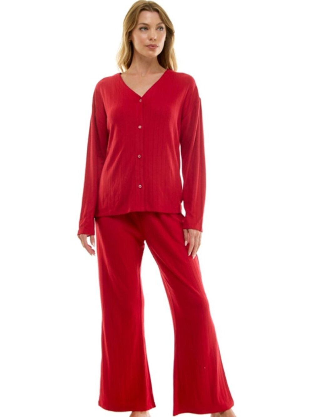 Sincerely Jules Women's 3-Piece Pointelle Set - Wine SUS